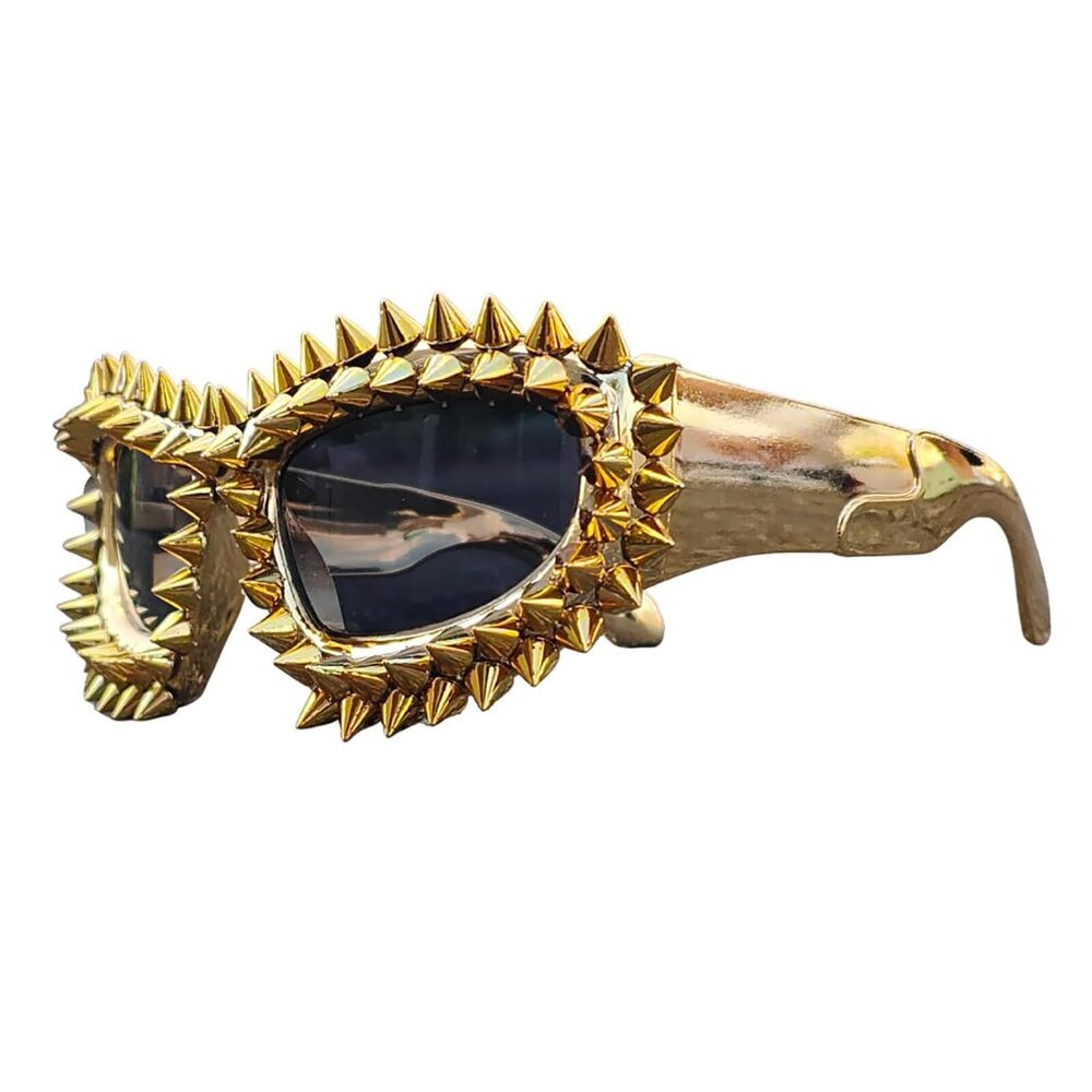 2009 Sparkling Rhinestone Oversized Y2K Sunglasses Rivet Cat Sunglasses